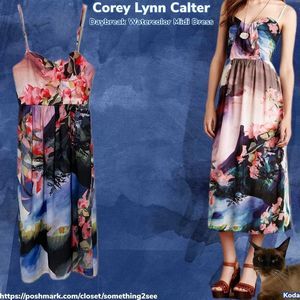 NWT $198 Anthropologie | Corey Lynn Calter | Daybreak | Watercolor Floral